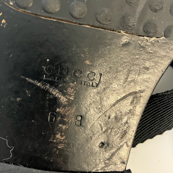 GUCCI 90’s Black G Logo Thong Sandals Y2K Tom Ford - Picture 6 of 6